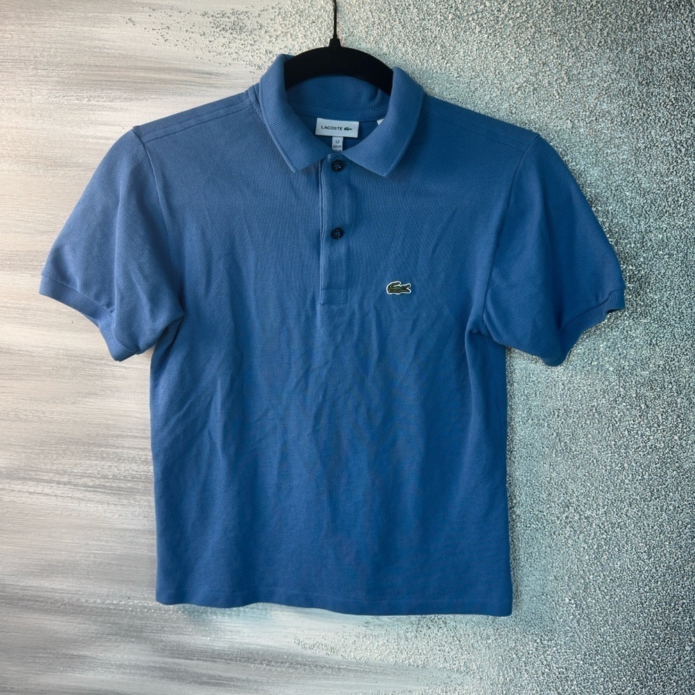 Lacoste Blue Polo Shirt Classic Knit Design